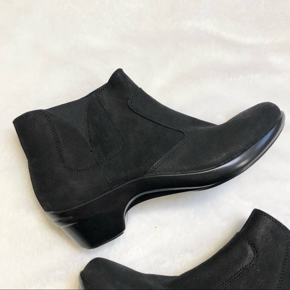 Aravon Kitt Black Leather Bootie Ankle Boot Women Size 8.5 - Picture 5 of 12